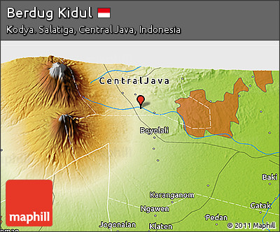 Physical 3D Map of Berdug Kidul