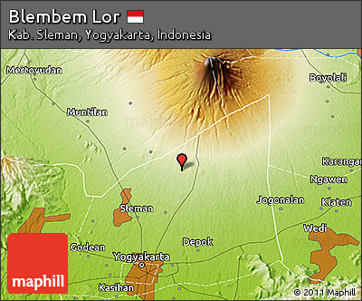 Physical 3D Map of Blembem Lor