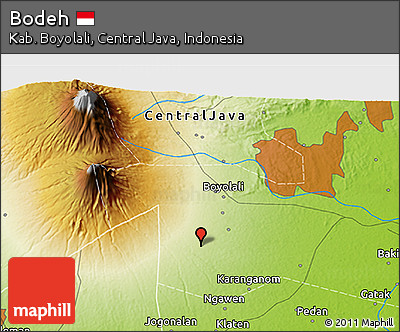 Physical 3D Map of Bodeh