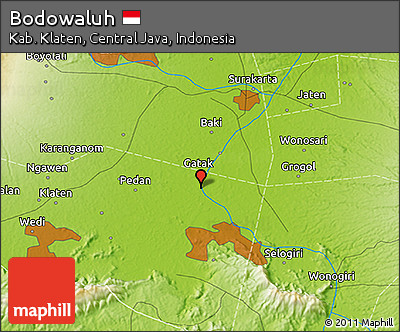 Physical 3D Map of Bodowaluh