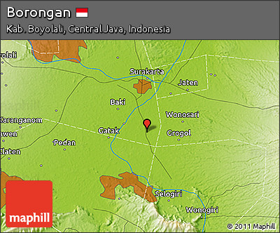 Physical 3D Map of Borongan
