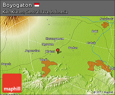 Physical 3D Map of Boyogaton