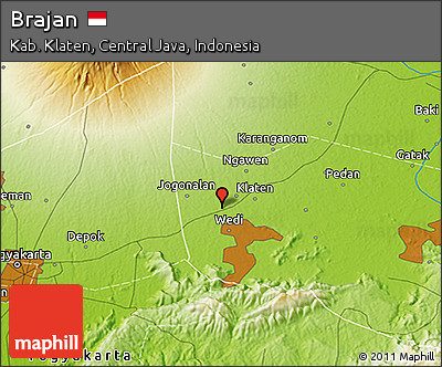 Physical 3D Map of Brajan