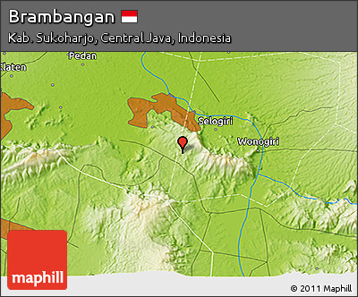 Physical 3D Map of Brambangan