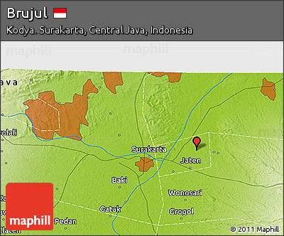 Physical 3D Map of Brujul