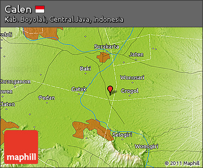 Physical 3D Map of Calen