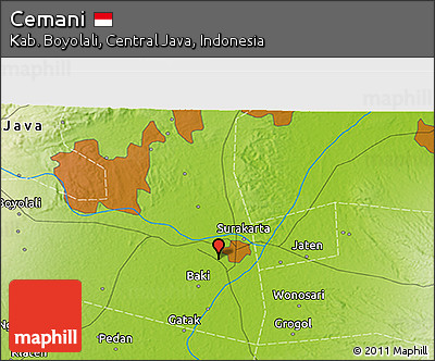 Physical 3D Map of Cemani