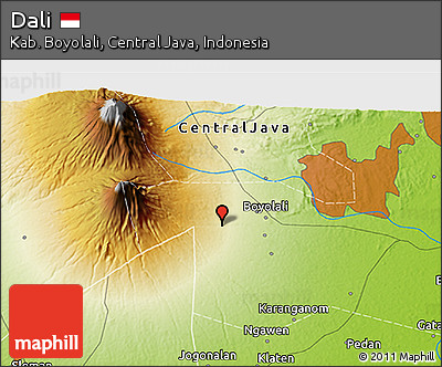 Physical 3D Map of Dali