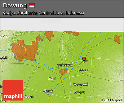 Physical 3D Map of Dawung