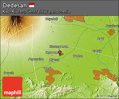 Physical 3D Map of Dedesan