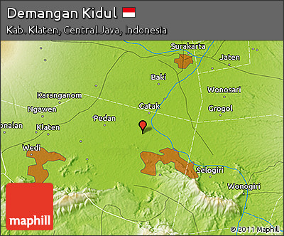 Physical 3D Map of Demangan Kidul