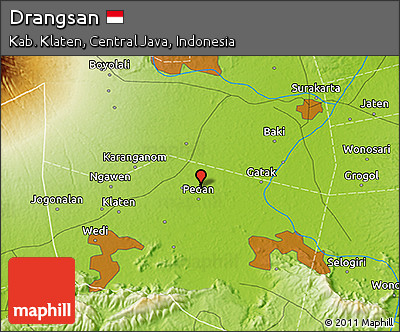 Physical 3D Map of Drangsan
