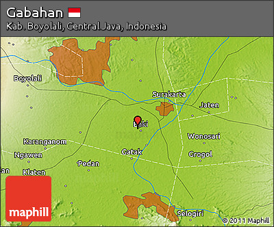 Physical 3D Map of Gabahan