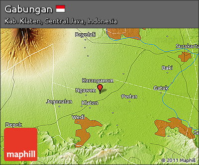 Physical 3D Map of Gabungan