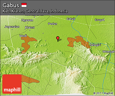 Physical 3D Map of Gabus