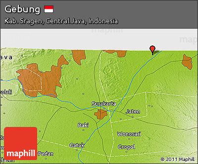 Physical 3D Map of Gebung