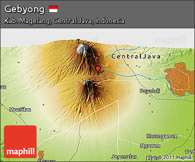 Physical 3D Map of Gebyong