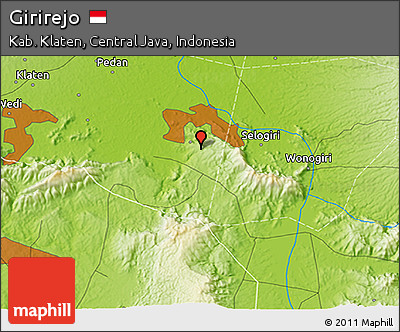 Physical 3D Map of Girirejo