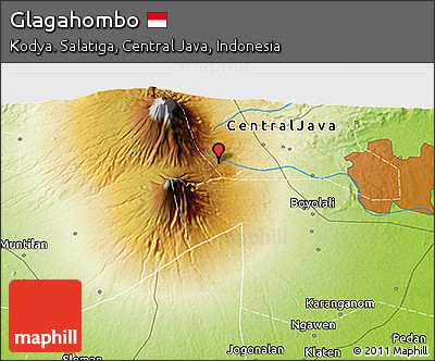 Physical 3D Map of Glagahombo