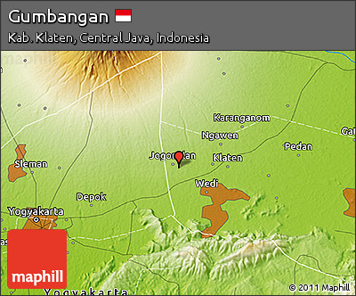 Physical 3D Map of Gumbangan