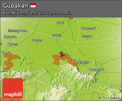 Physical 3D Map of Gupakan