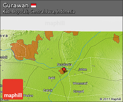 Physical 3D Map of Gurawan