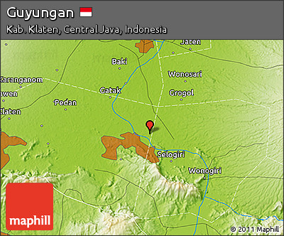 Physical 3D Map of Guyungan