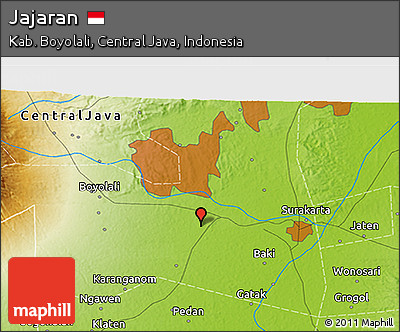 Physical 3D Map of Jajaran