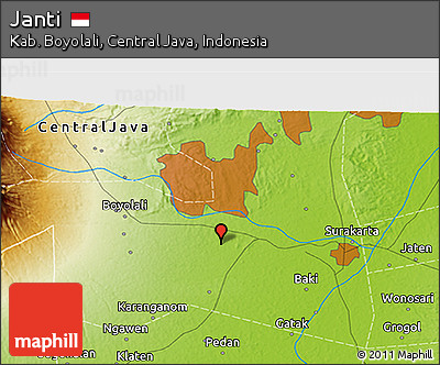 Physical 3D Map of Janti
