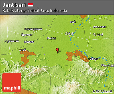 Physical 3D Map of Jantisari
