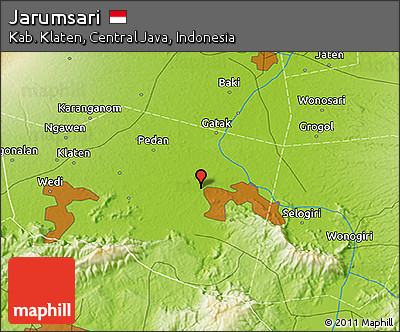 Physical 3D Map of Jarumsari