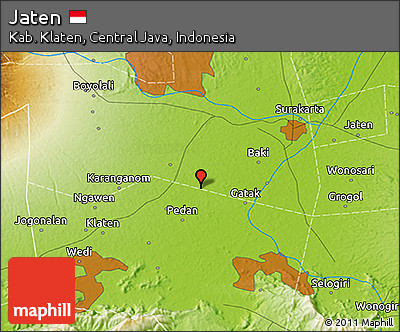 Physical 3D Map of Jaten