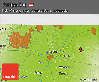 Physical 3D Map of Jatigading