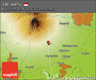 Physical 3D Map of Jatiweru