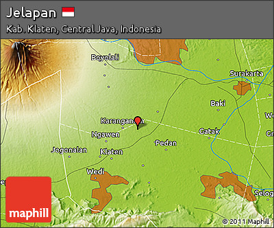 Physical 3D Map of Jelapan