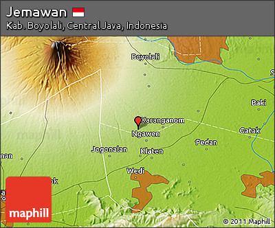 Physical 3D Map of Jemawan