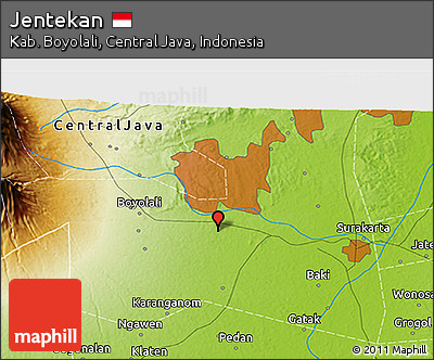 Physical 3D Map of Jentekan