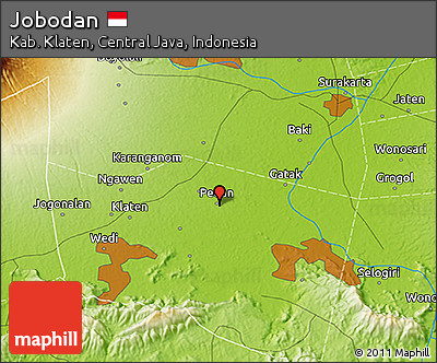 Physical 3D Map of Jobodan