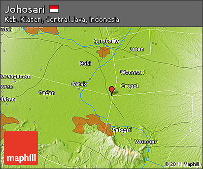 Physical 3D Map of Johosari