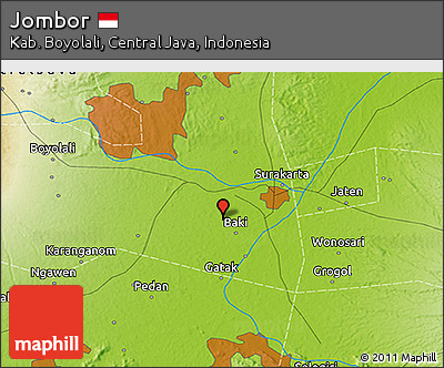 Physical 3D Map of Jombor