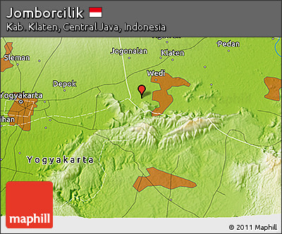 Physical 3D Map of Jomborcilik