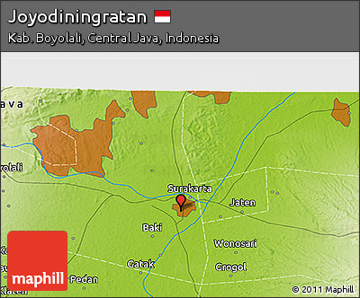 Physical 3D Map of Joyodiningratan