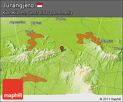 Physical 3D Map of Jurangjero