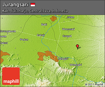 Physical 3D Map of Jurangsari
