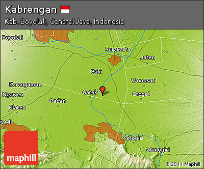 Physical 3D Map of Kabrengan