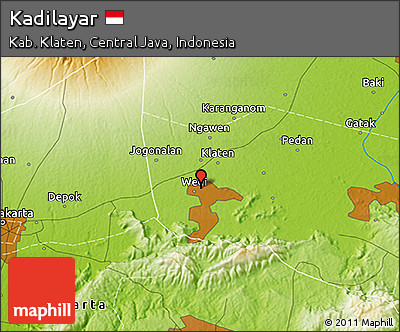 Physical 3D Map of Kadilayar