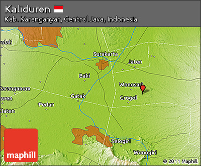 Physical 3D Map of Kaliduren
