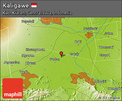Physical 3D Map of Kaligawe