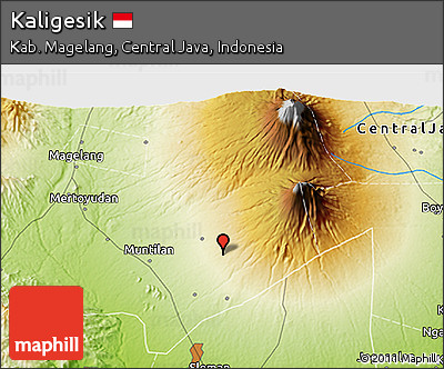 Physical 3D Map of Kaligesik