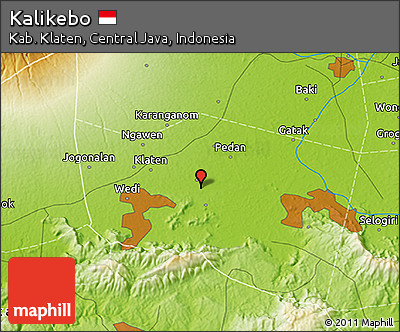 Physical 3D Map of Kalikebo
